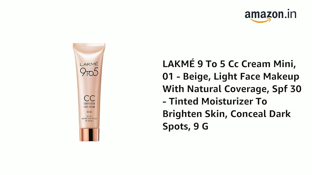 Lakme 9to5 CC Cream Mini Beige SPF 30 Natural Coverage - Image 3