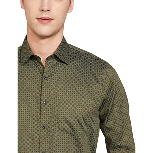 Van Heusen Formal Printed Shirt for Men| Premium Cotton| Full Sleeves| Slim Fit |Breathable Fabric - Authentic Van Clothing | UrbanThreads - Image 5