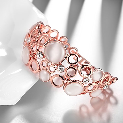 Shining Diva 18k Rose Gold Opal Bracelet for Girls and Women - Image 5