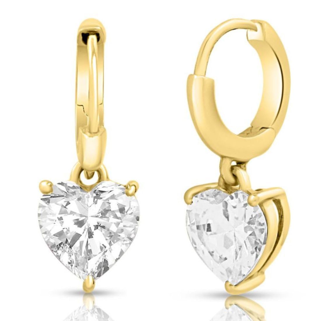 ZAVYA 925 Sterling Silver Cubic Zirconia Drop Earrings