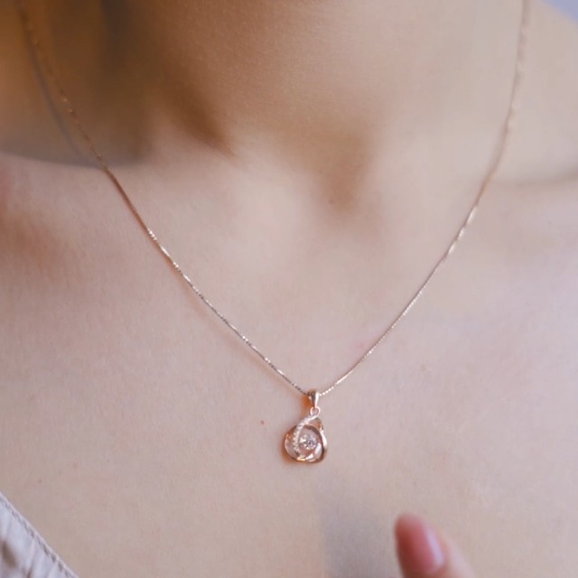 ZAVYA 925 Sterling Silver Rose Gold Plated Necklace - Image 3