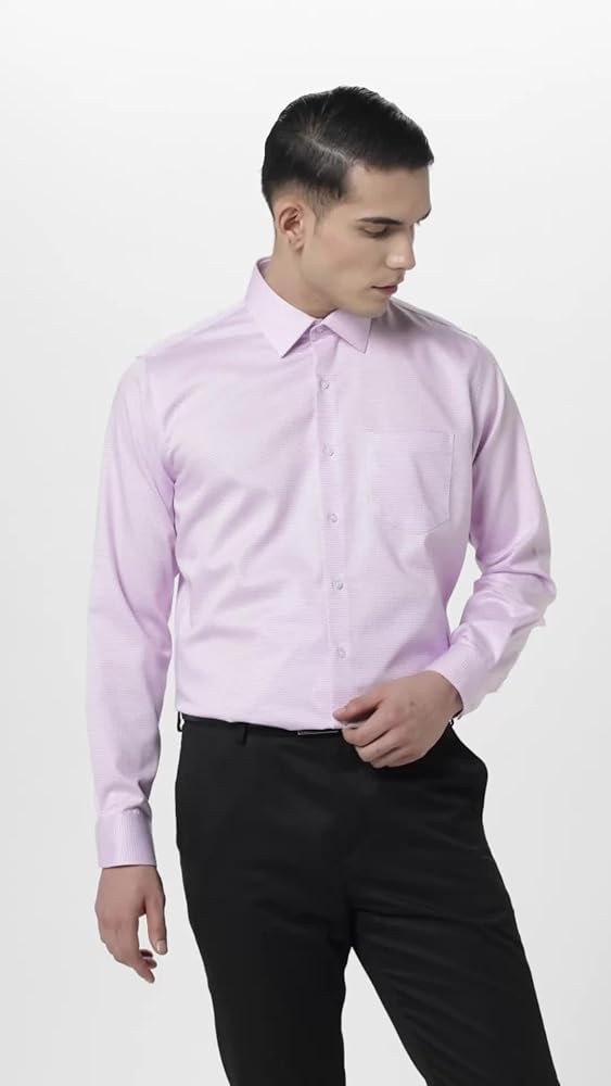 Van Heusen Men's Cotton Slim Fit Durapress Superior Textured Shirt - Authentic Van Clothing | UrbanThreads - Image 3