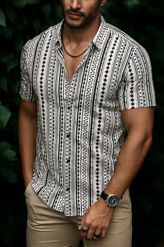 Kizyoo Men's Goa Festival Printed Casual Shirt, Slim Fit, Cut Away Collar. - Authentic Kizyoo Clothing | UrbanThreads - Image 3