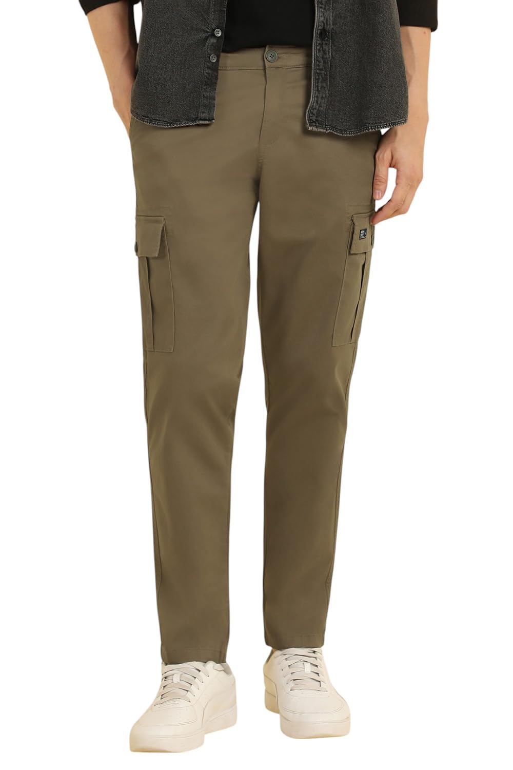 Allen Solly Men's Regular Fit Low Rise Cargo Pant