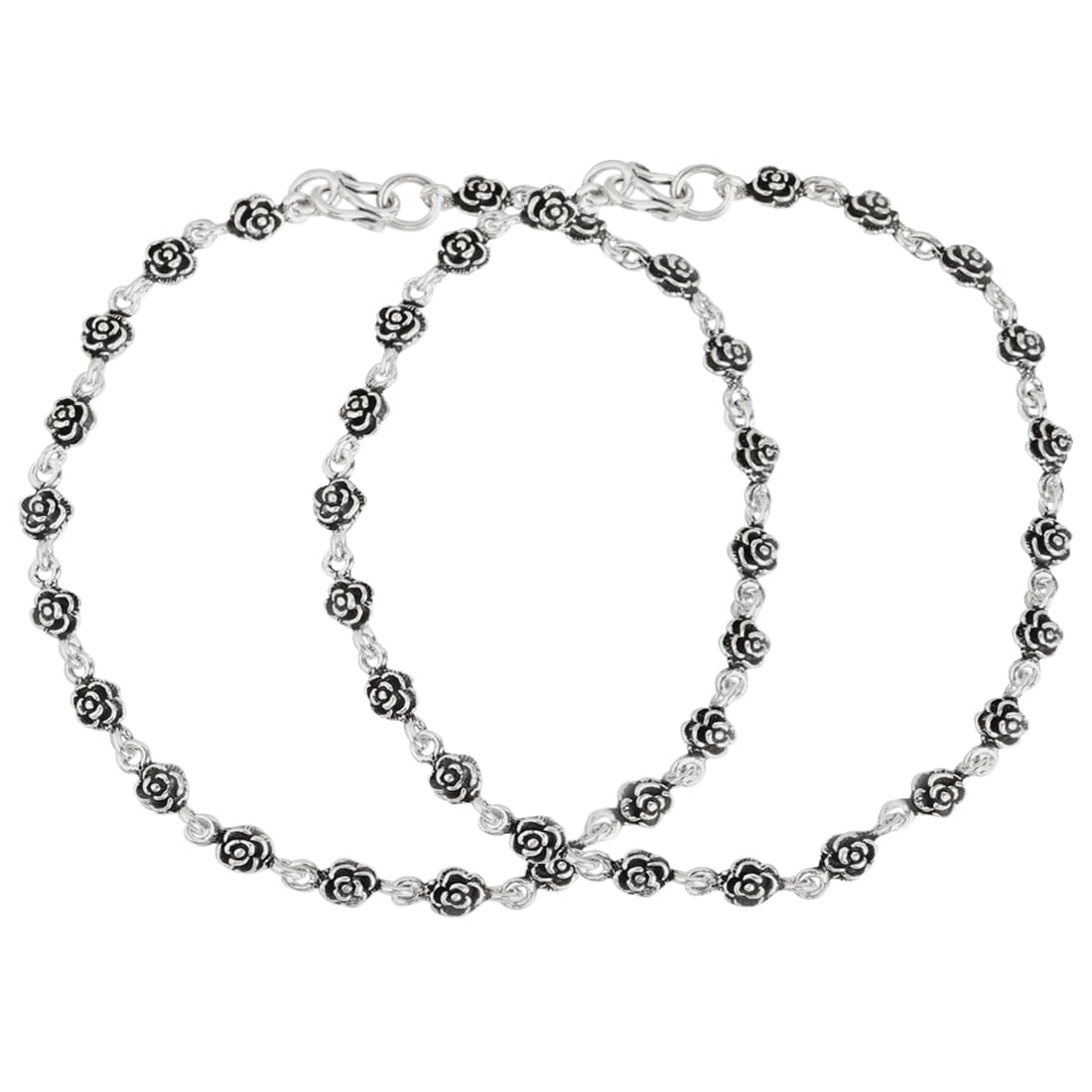 ZAVYA 925 Sterling Silver Rhodium Plated Anklet | Gifts for Women & Girls | With Certificate of Auth - Authentic ZAVYA Fashion | UrbanThreads