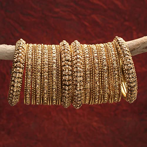 UrbanThreads 28-Piece Bangle Set Gold - Image 4