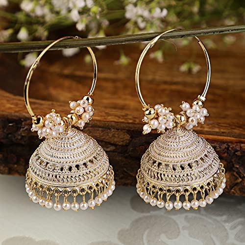 Shining Diva Traditional Hoop Jhumki Earrings for Women & Girls - Image 4