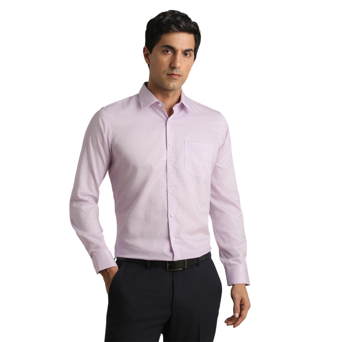 Van Heusen Men's Cotton Slim Fit Durapress Superior Textured Shirt - Authentic Van Clothing | UrbanThreads