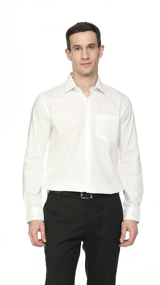Van Heusen Solid Formal Shirt Men Full Sleeves Slim Fit - Image 3