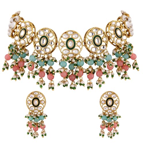 Shining Diva Kundan Pearl Necklace for Wedding Party - Image 2