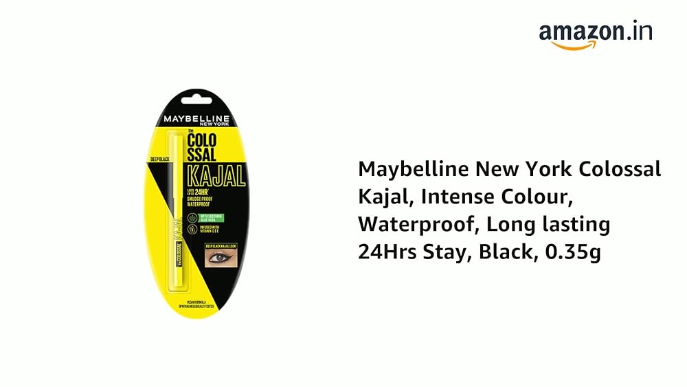 Maybelline Intense Colour Colossal Kajal Black Matte - Image 3