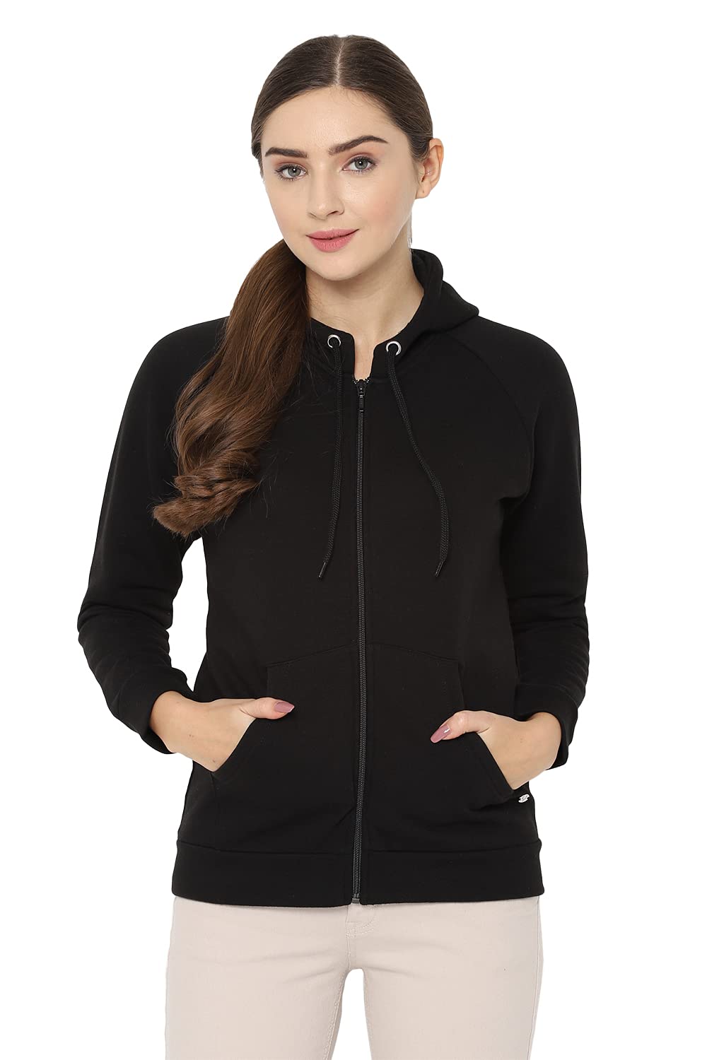 Allen Solly Women's Synthetic Hooded Neck Sweatshirt