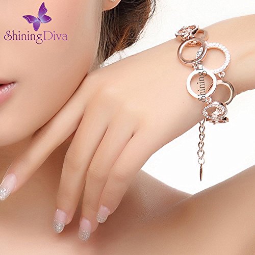 Shining Diva Rose Gold Crystal Bangle - Image 4