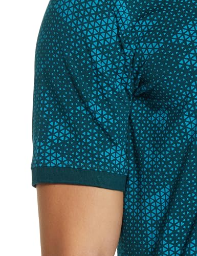 Peter England Men's Cotton Abstract Geometric Print Polo Shirt - Image 5