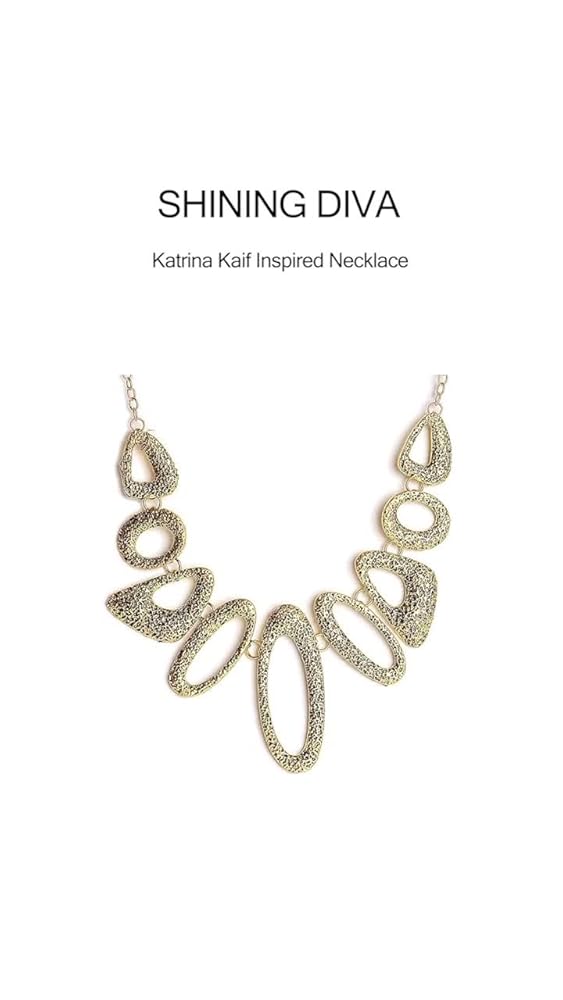 Shining Diva Katrina Kaif Inspired Necklace Golden for Women - Image 3