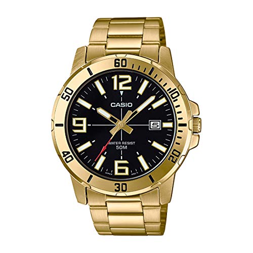 Casio Enticer Gold & Black Watch for Men - Image 2