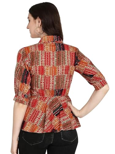 Leriya Fashion Women's Printed Regular Fit Top with Half Sleeves for Office Wear, Casual Wear, Under - Authentic Leriya Clothing | UrbanThreads - Image 3