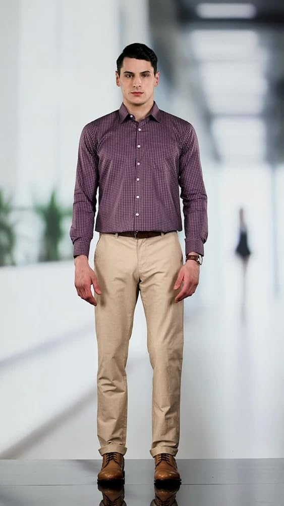 Van Heusen Men's Cotton Solid Slim Fit Shirt - Authentic Van Clothing | UrbanThreads - Image 3