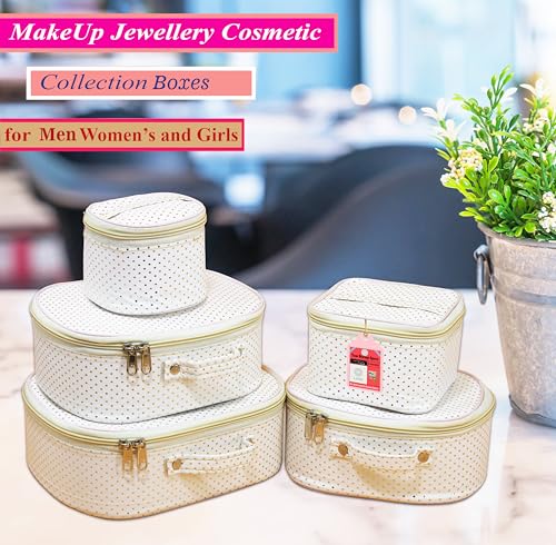 Luces 5 Pc Fabric Bag Set Makeup Toiletry Travel Storage - Image 4