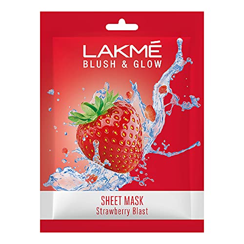 Lakme Blush & Glow Strawberry Sheet Mask 25 ml - Image 2