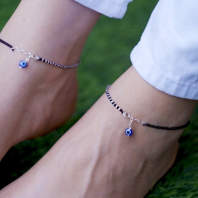 ZAVYA 925 Sterling Silver Rhodium Plated Adjustable Anklet (Single) | Gift for Women & Girls | With - Authentic ZAVYA Fashion | UrbanThreads - Image 3