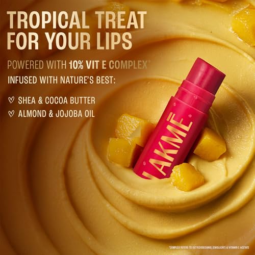 Lakme Lip Love Care Stick Mango 10% Vitamin E Shea Cocoa Butter - Image 4