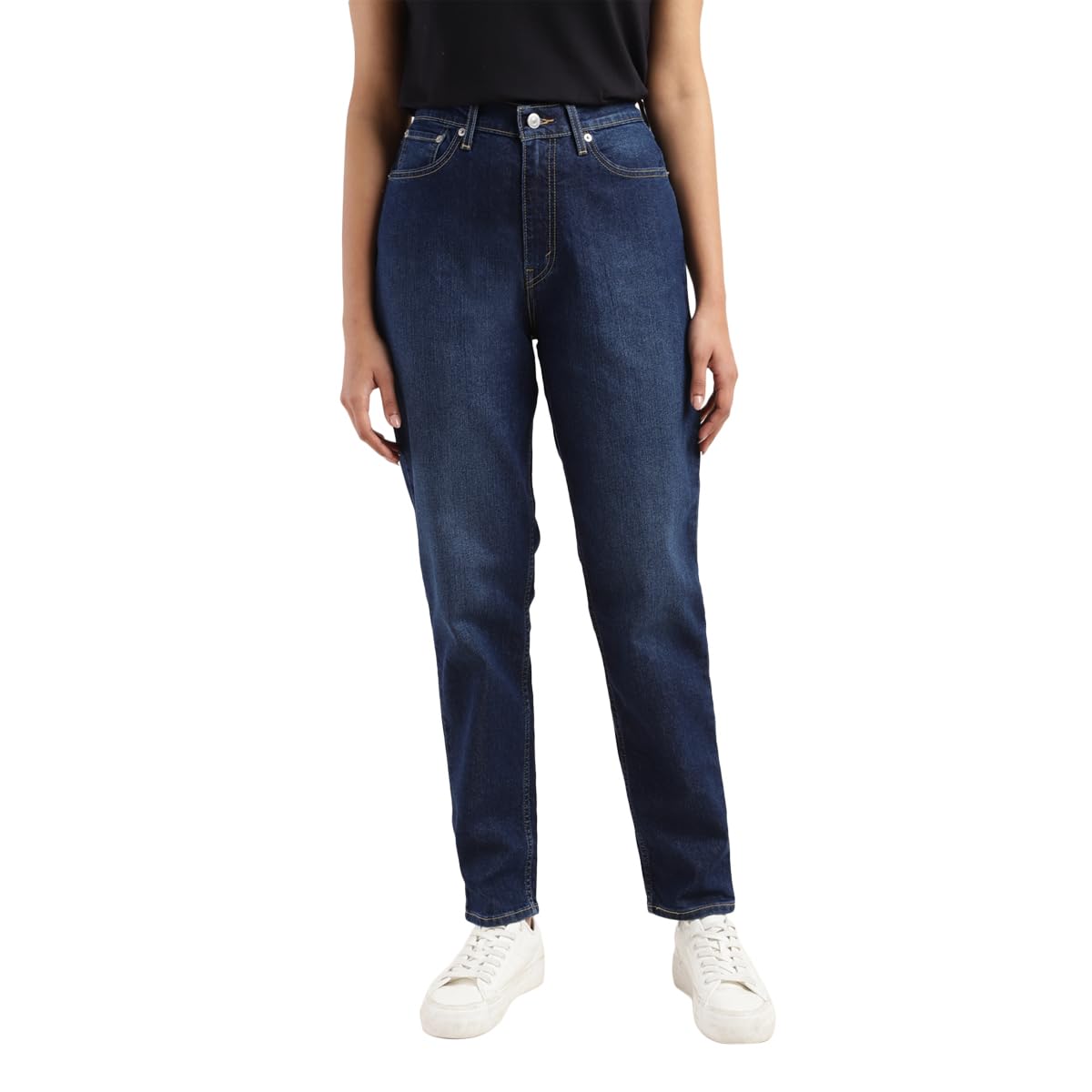 Levi's Women's Mom Loose Tapered Fit High Rise Blue Jeans