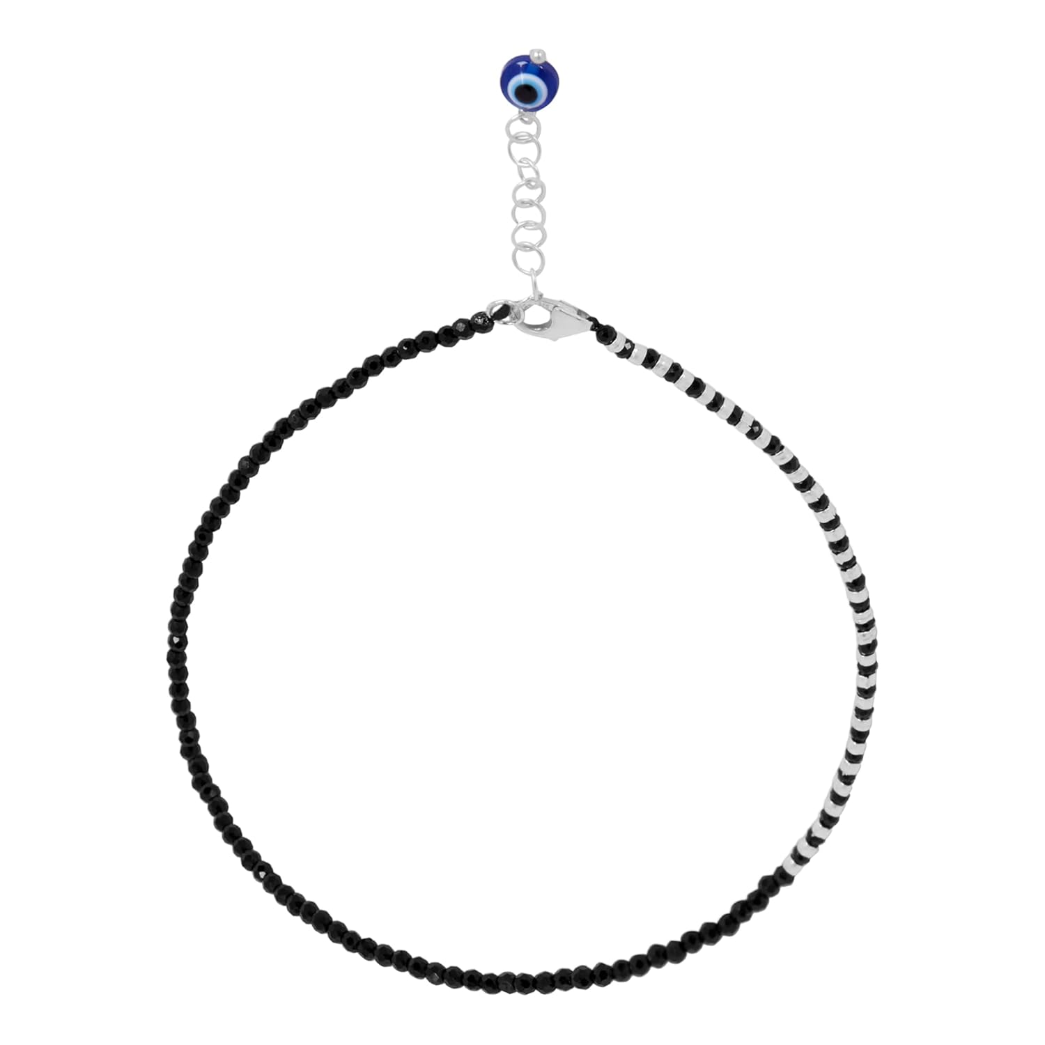 ZAVYA 925 Sterling Silver Rhodium Plated Adjustable Anklet (Single) | Gift for Women & Girls | With - Authentic ZAVYA Fashion | UrbanThreads