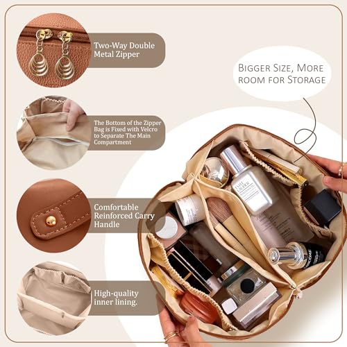 STRAPVILLA Makeup Organizer Bag Large Waterproof Pouch Women - Image 5