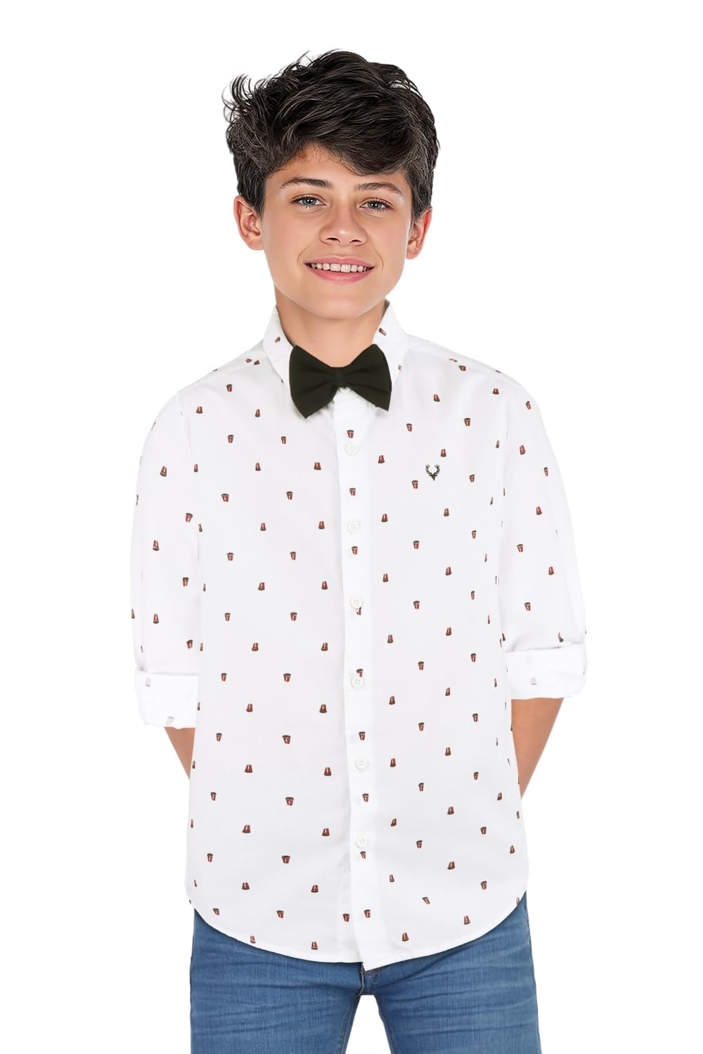 Allen Solly Boy's Cotton Regular Fit Shirt