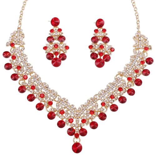 Shining Diva Fancy Wedding Party Crystal Diamonds Necklace - Image 2