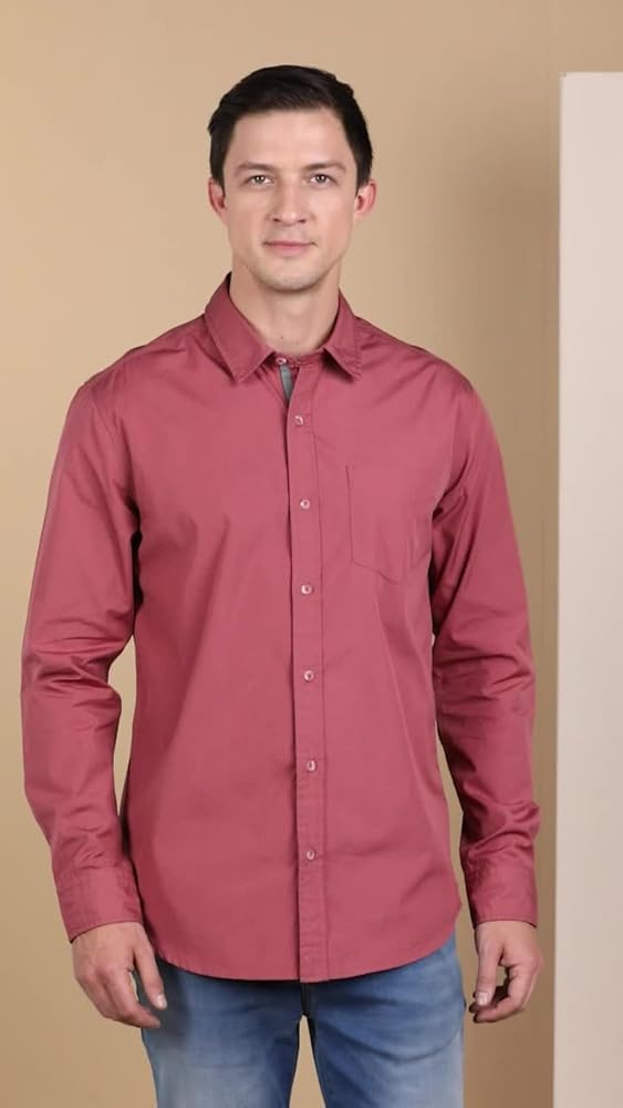 Symbol Men's Casual Cotton Poplin Shirt Regular Fit - Image 3