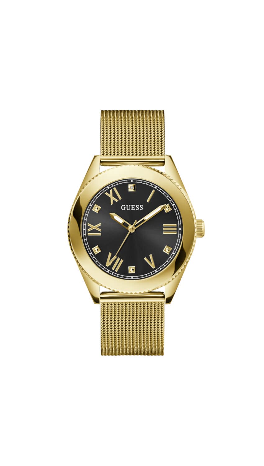 Guess Men's 44mm Noble Black Dial Stainless Steel Watch