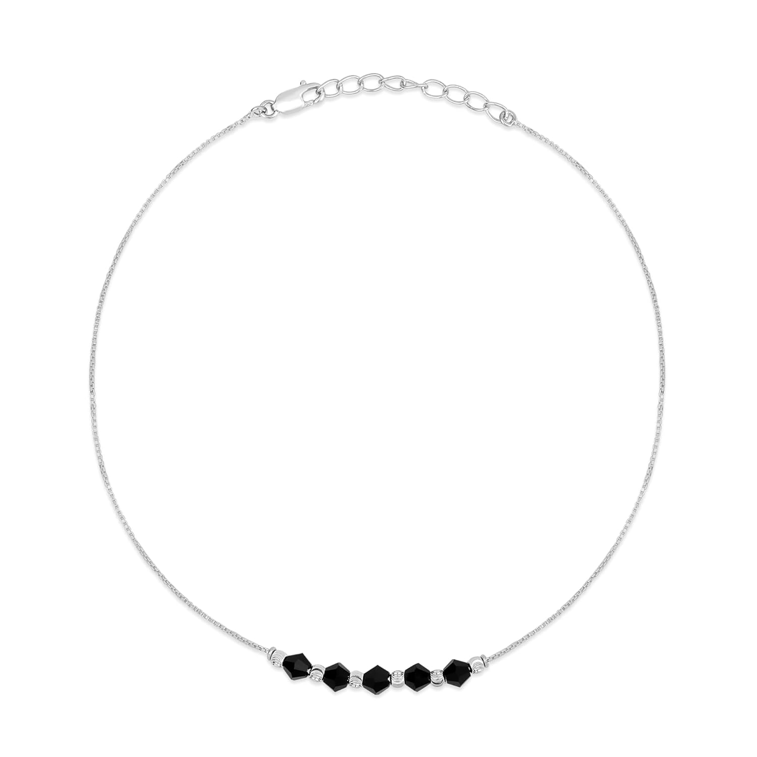 ZAVYA 925 Sterling Silver Chain Look Anklet Women