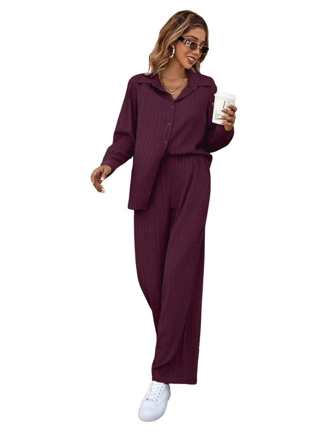 Leriya Fashion Stylish Co-ord Set for Women – Trendy Korean Summer Travel Outfit | Lightweight Two P - Authentic Leriya Fashion | UrbanThreads