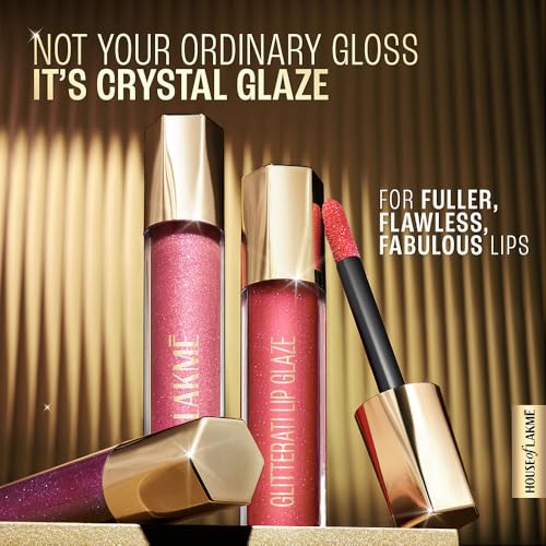 Lakme Glitterati Lip Glaze 303 Caramel Drizzle 5ml - Image 4