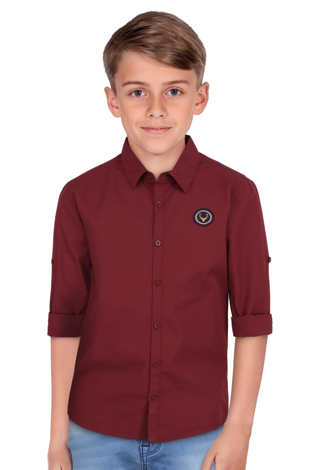Allen Solly Boy's 100% Cotton Regular Fit Shirt