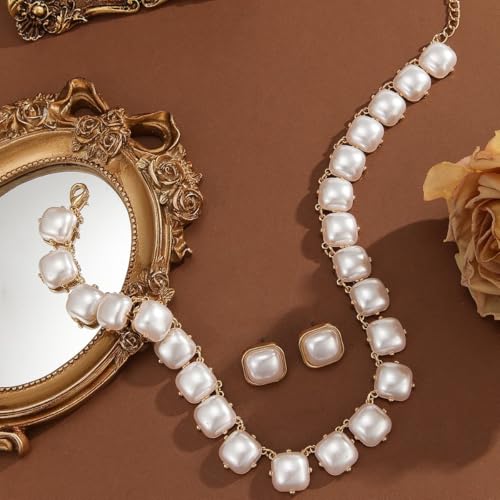 Shining Diva Fancy Pearl Necklace Jewellery Set for Women - Image 5