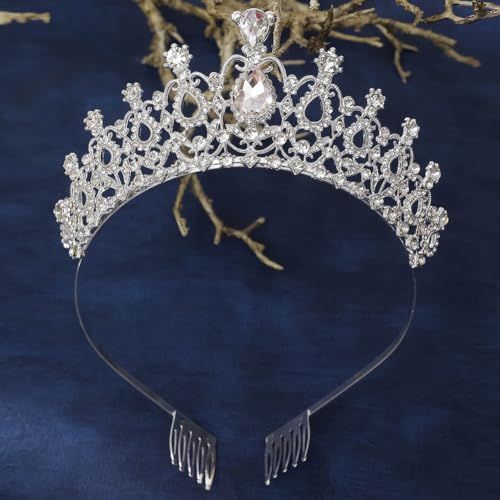 Shining Diva Crystal Tiara Crown Headband for Women - Image 3