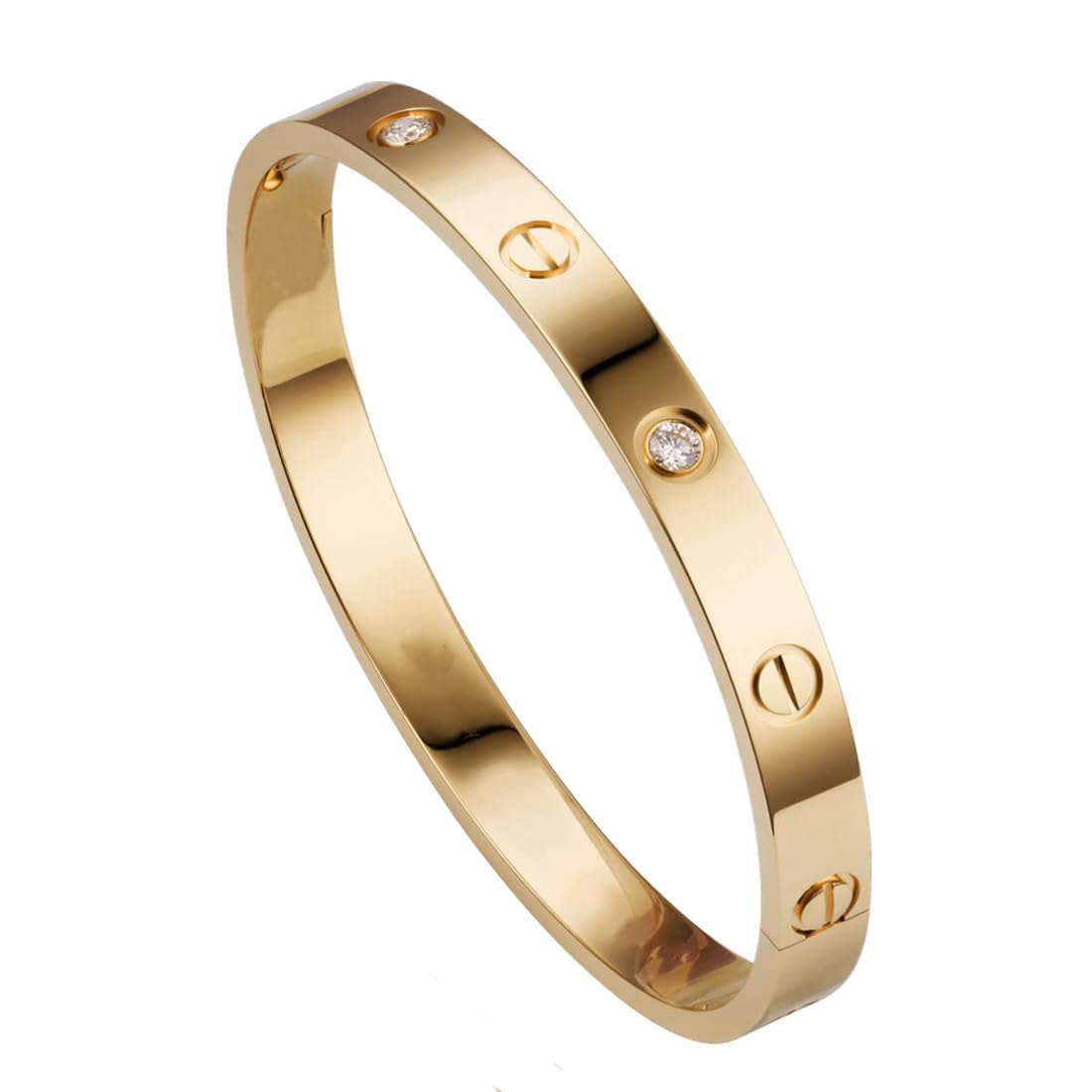 Shining Diva 18K Gold Plated Stainless Steel Crystal Bracelet