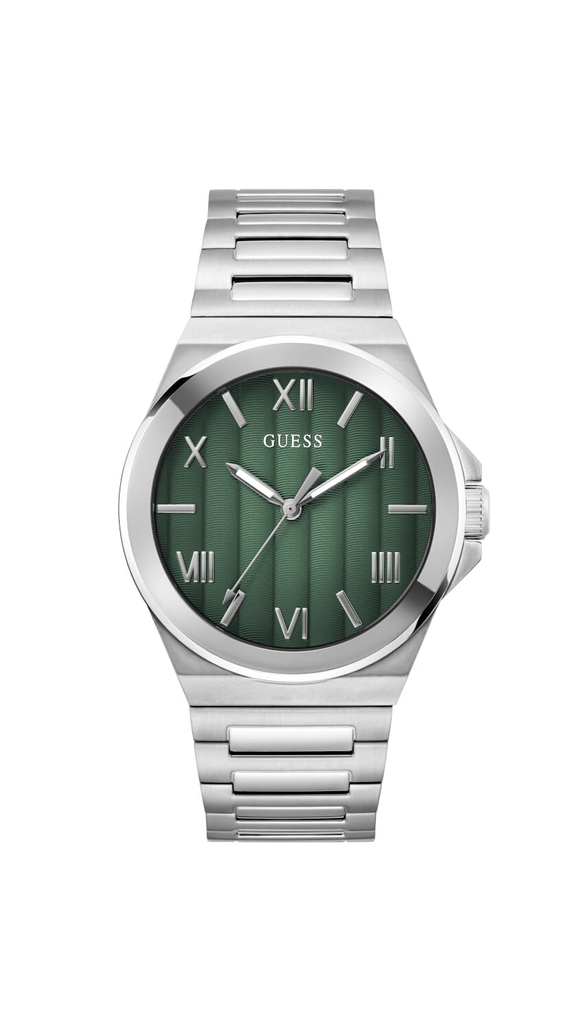 GUESS Vinyl Analog Watch Men Round Dial Water Resistant