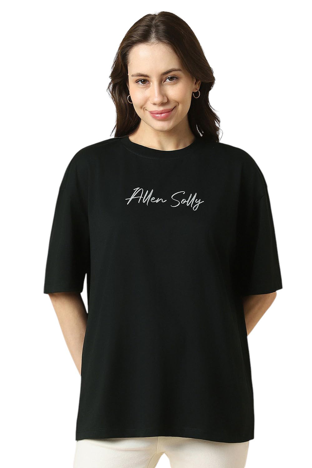 Allen Solly Women Cotton Oversized T-shirt