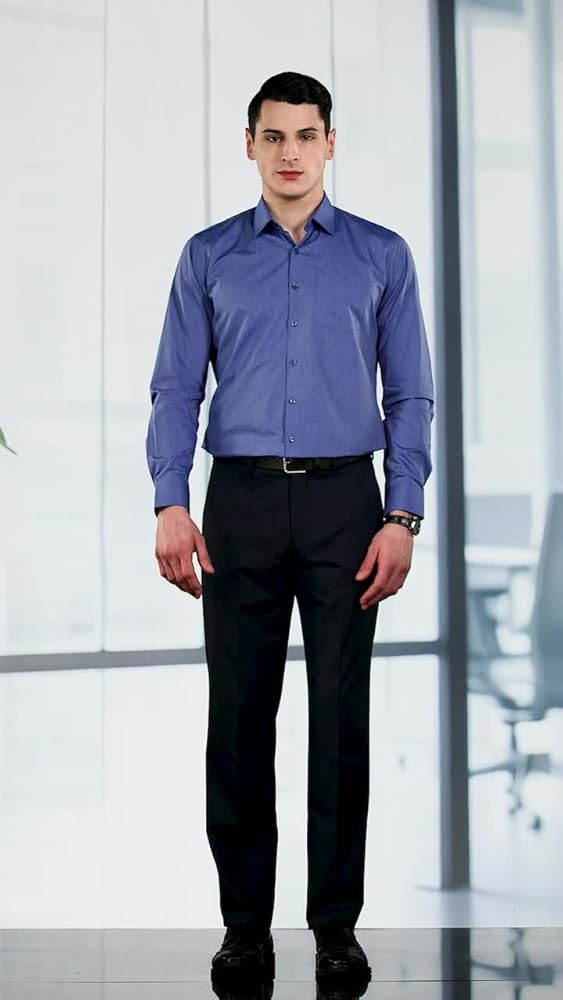 Van Heusen Solid Formal Shirt Men Full Sleeves Slim Fit - Image 3