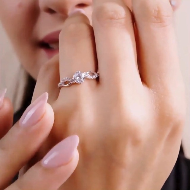 ZAVYA 925 Pure Silver Finger Ring Rhodium Plated Minimal Ring Jewelry For Women | Gifts for Women & - Authentic ZAVYA Accessories | UrbanThreads - Image 3