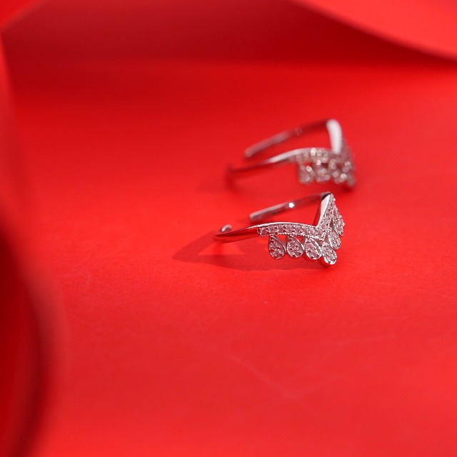 ZAVYA 925 Sterling Silver Rhodium Plated Toe-ring for Women - Image 4