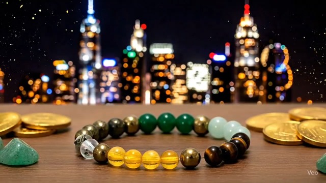 Dhan Yog Bracelet Pyrite Citrine Aventurine - Image 3