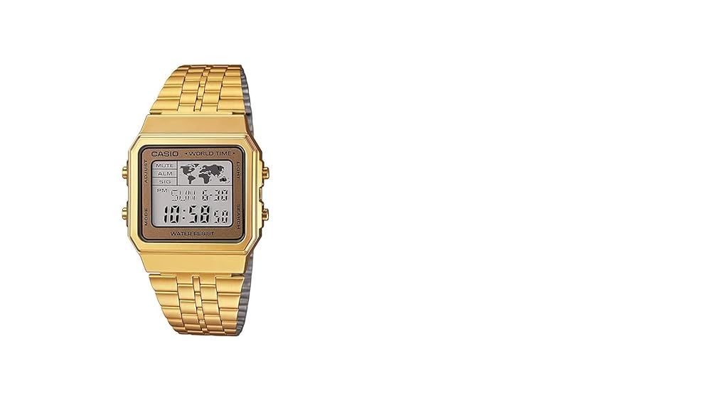 Casio A500WGA-9DF Gold Digital Watch Unisex - Image 3