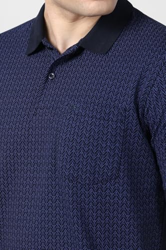 Peter England Men's Cotton-Polyester Chevron Polo Shirt - Image 5