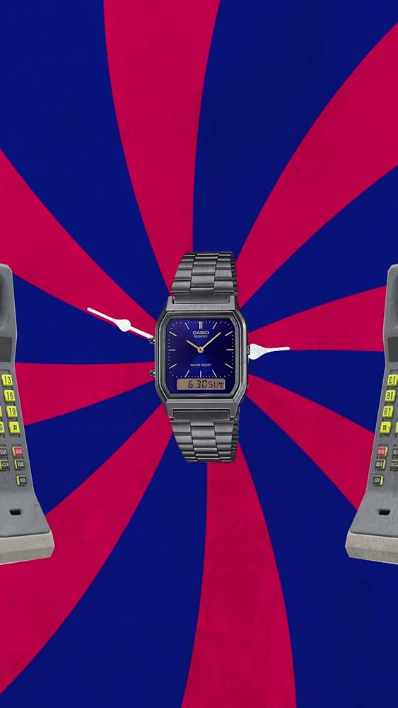 Casio AQ-230A-1DMQ Analog-Digital Unisex Watch Black Dial - Image 4