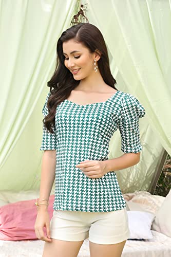 Leriya Fashion Women's Printed Slub Rayon Regular Fit Top with Half Sleeves for Office Wear, Western - Authentic Leriya Clothing | UrbanThreads - Image 4